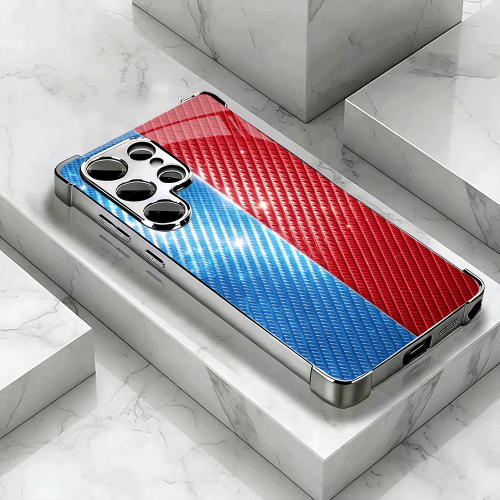 Phone Cases Quad Lock - Red and blue carbon fiber phone