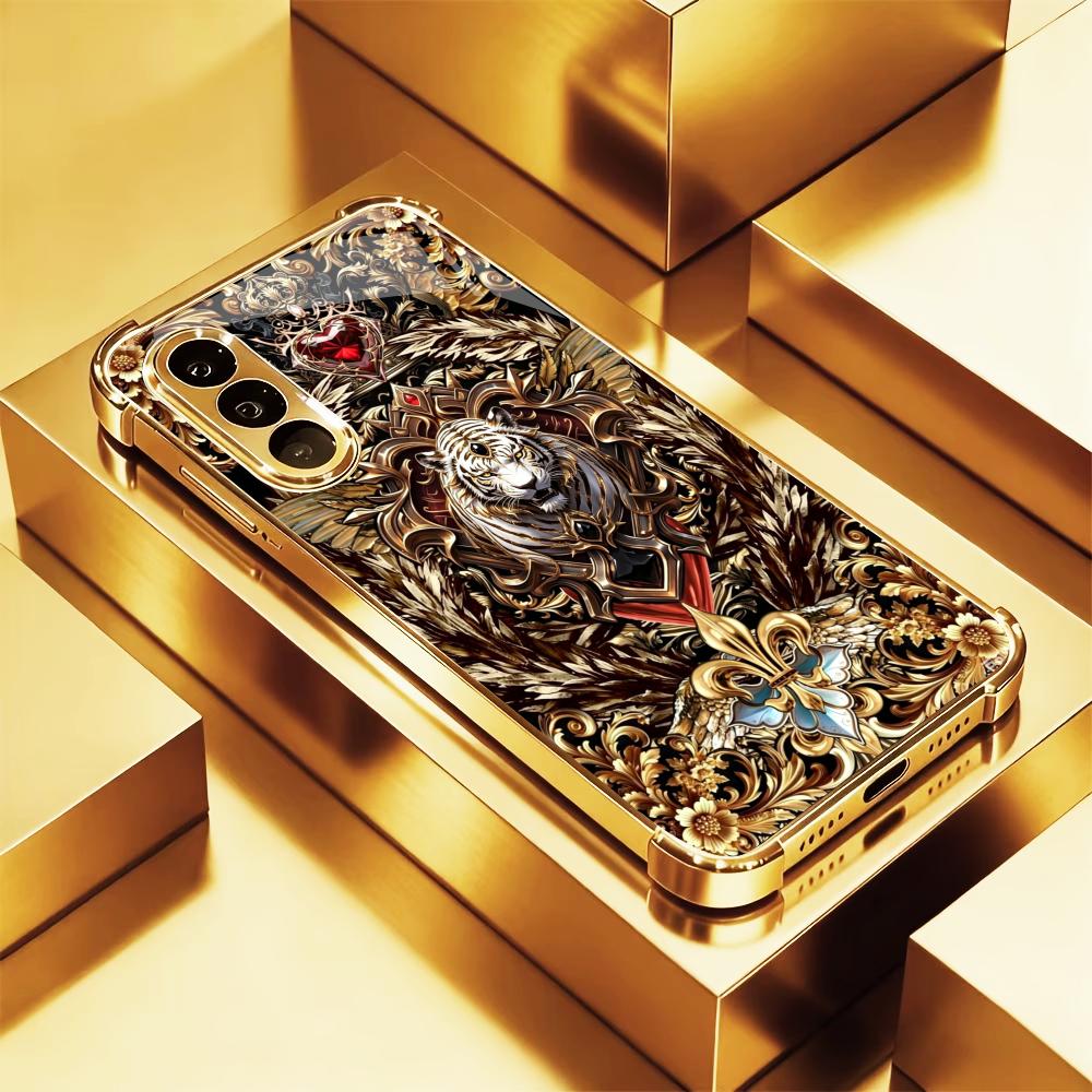 Phone Cases Quad Lock - Floral Golden Tiger fashion phone cases