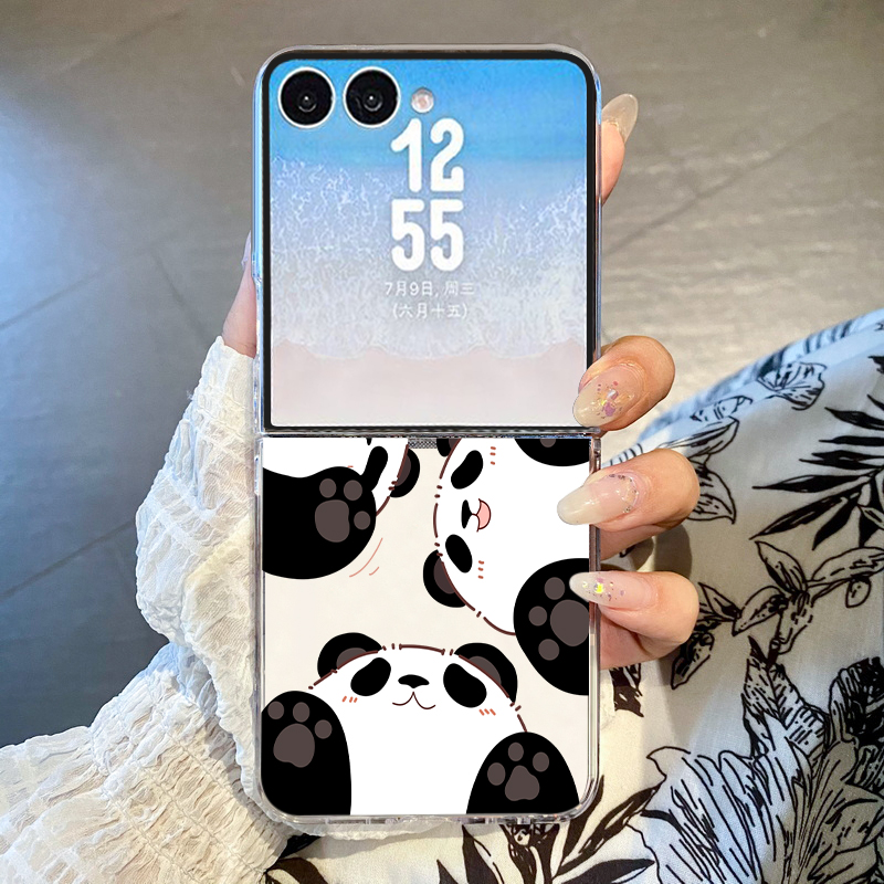Phone Cases Z Fold 4 - Cute Panda Print Phone Case For