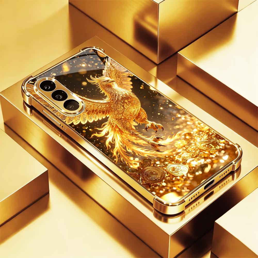 Phone Cases Quad Lock - Luxurious Golden Bird phone case s26