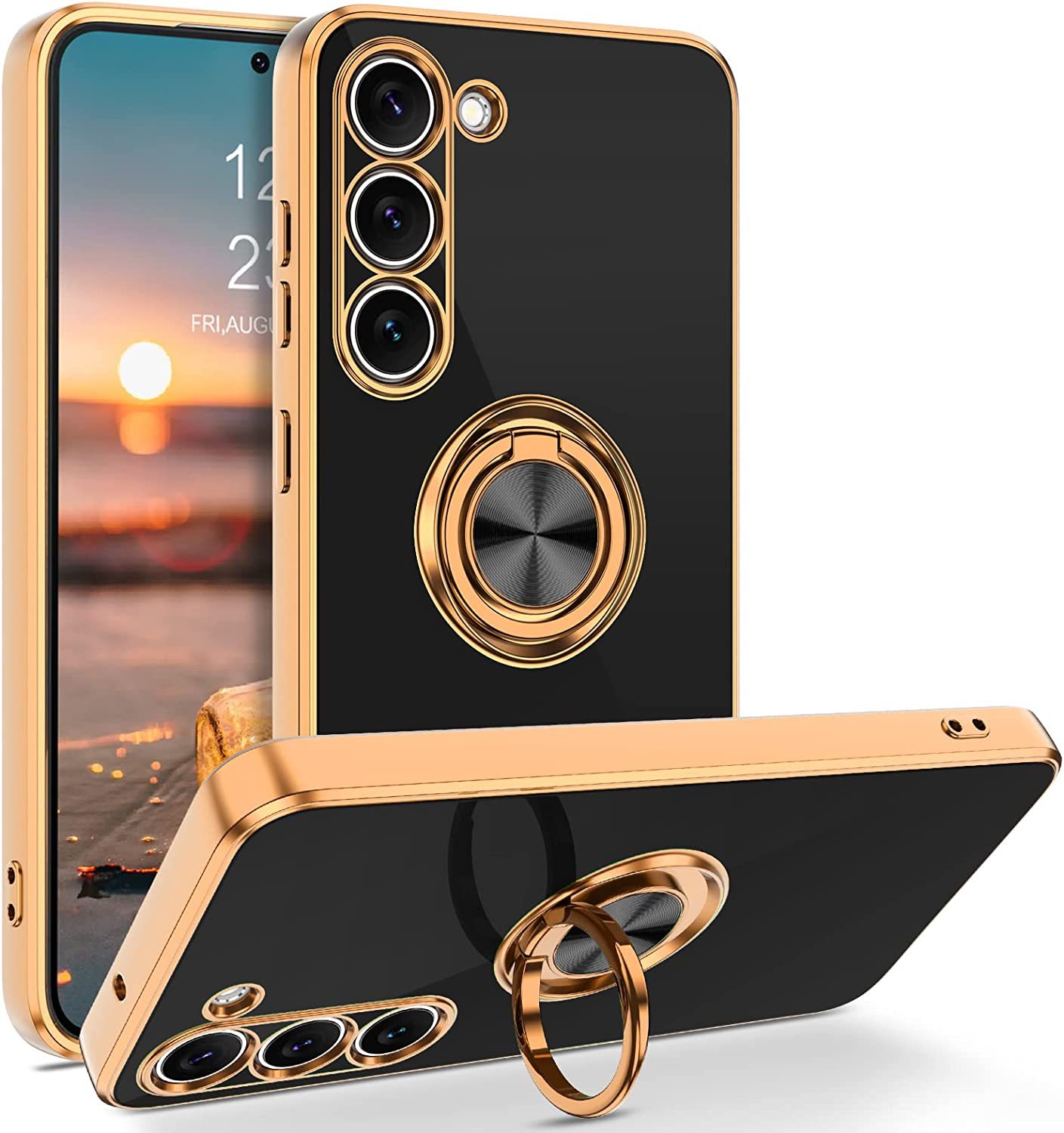 Luxury Plating Case - Luxury Plating Magnetic 360°Ring Holder Phone