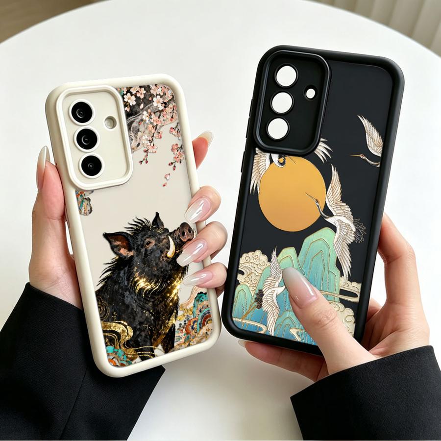 Phone Cases Galaxy A17 - Cartoon Crane Wild Boar Phone Cover