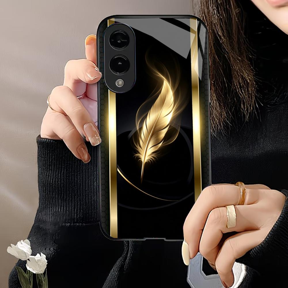 Shiny Golden Feather phone cas - đánh giá và giá Phone Cases Quad Lock