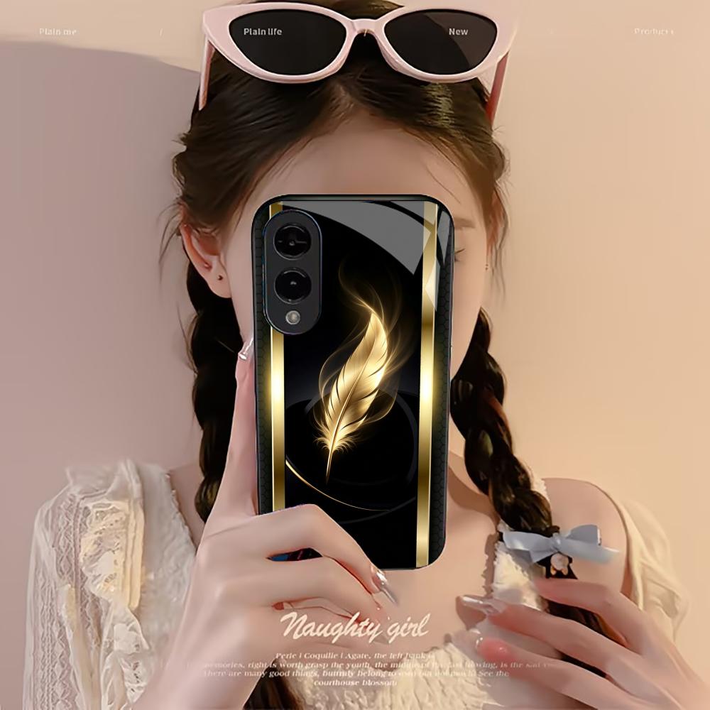 Shiny Golden Feather phone cas - đánh giá và giá Phone Cases Quad Lock