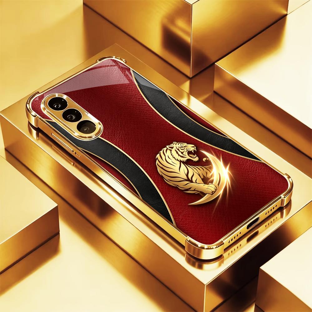Luxurious Fashion Golden tiger - đánh giá và giá Phone Cases Quad Lock