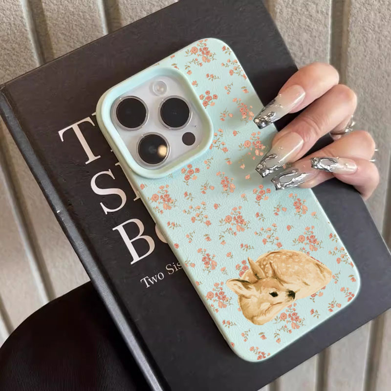 Cute Deer Full Floral Pattern  - đánh giá và giá Phone Cases Designer