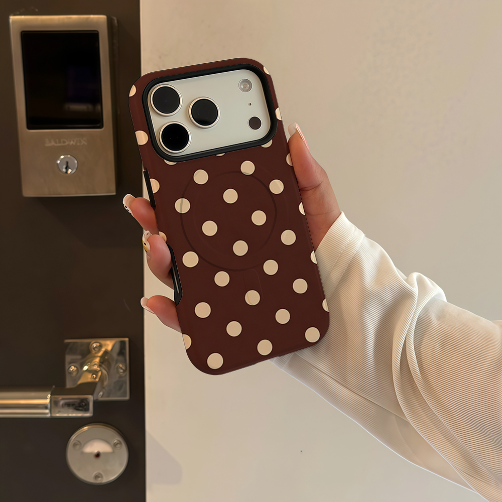 Brown Beige Polka Dot Phone Ca - đánh giá và giá Phone Cases Magnetic