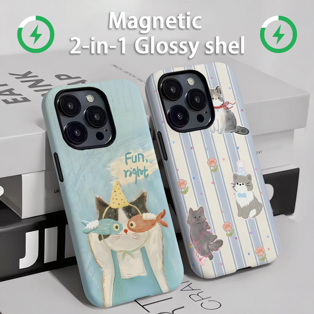 Cute cats and dogs  Phone Case - đánh giá và giá Phone Cases Magnetic