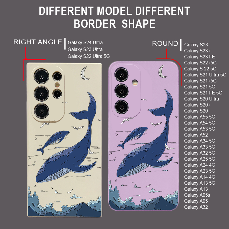 Whales Phone Case For Samsung  - đánh giá và giá Phone Cases Galaxy A17