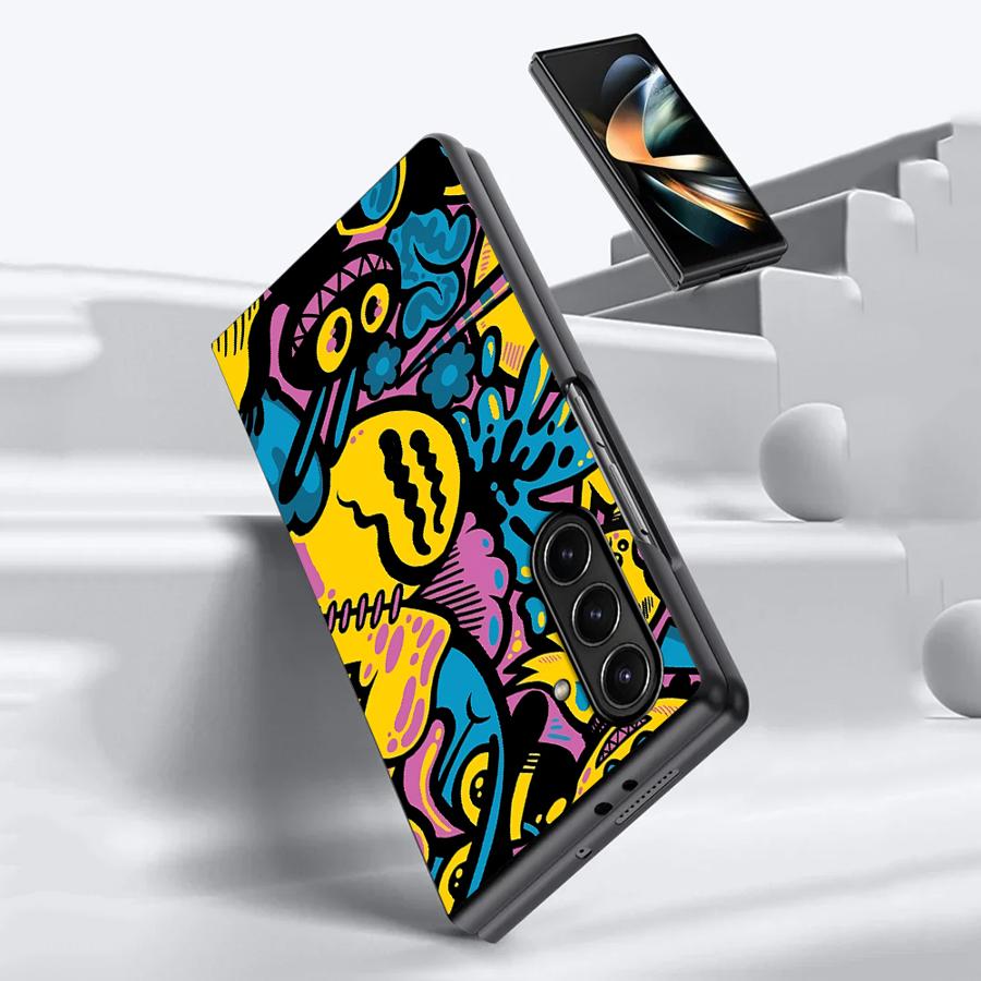Cartoon Graffiti Design Case f - đánh giá và giá Phone Cases Z Fold 4