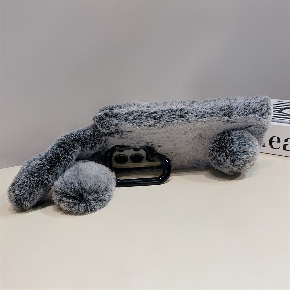 Cute Rabbit Ears Fluffy Stand  - đánh giá và giá Phone Cases Holder