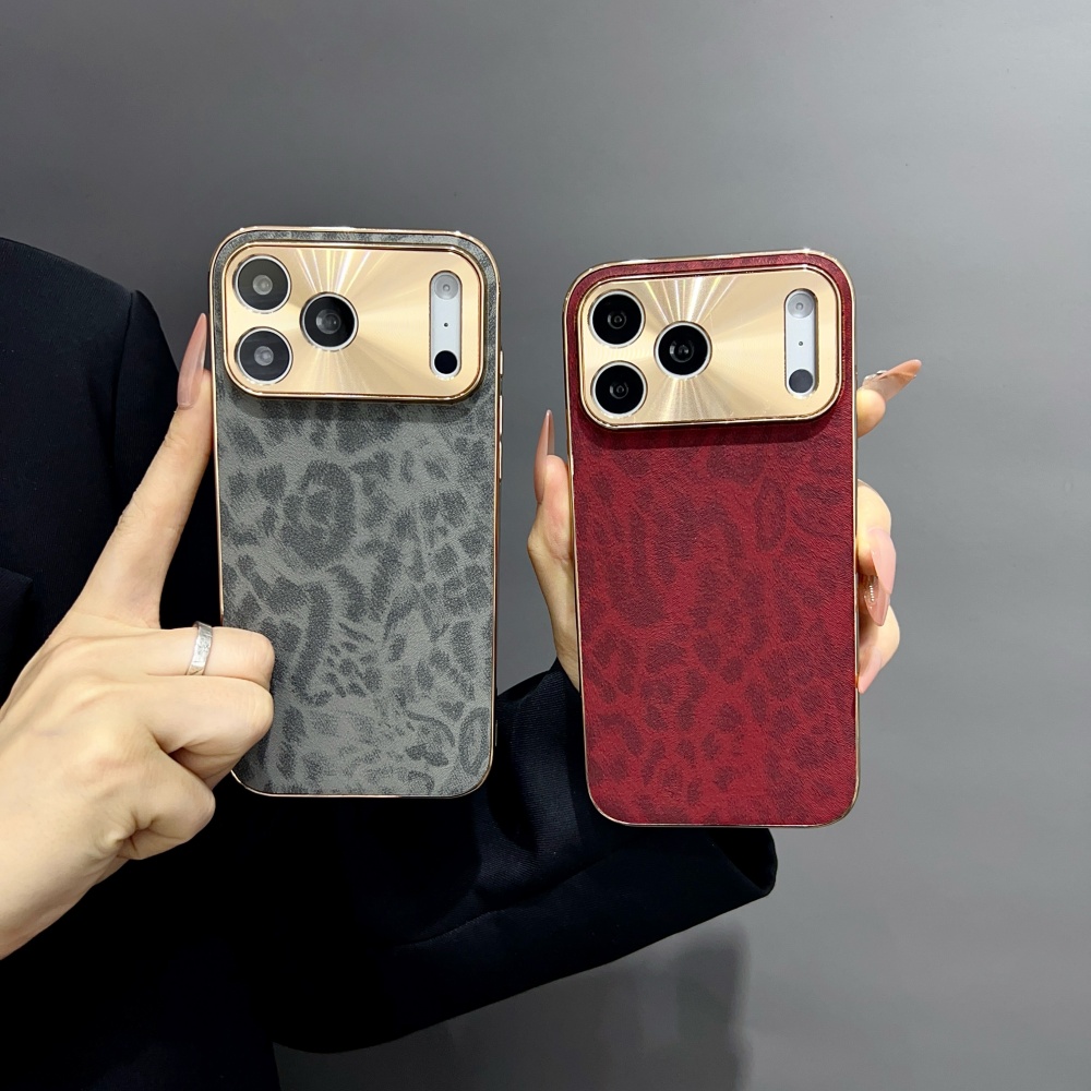 Luxury Matte PU Leopard Print  - đánh giá và giá Luxury Plating Case