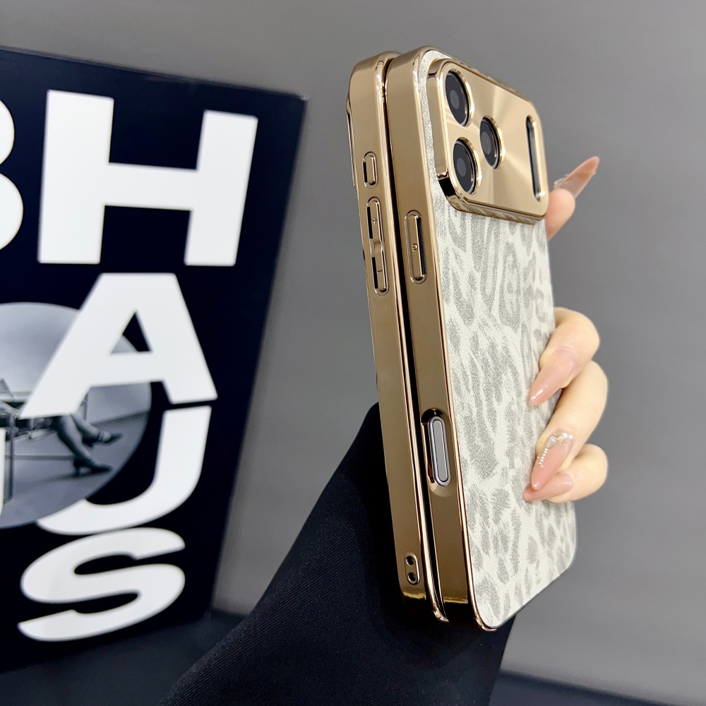 Luxury Matte PU Leopard Print  - đánh giá và giá Luxury Plating Case