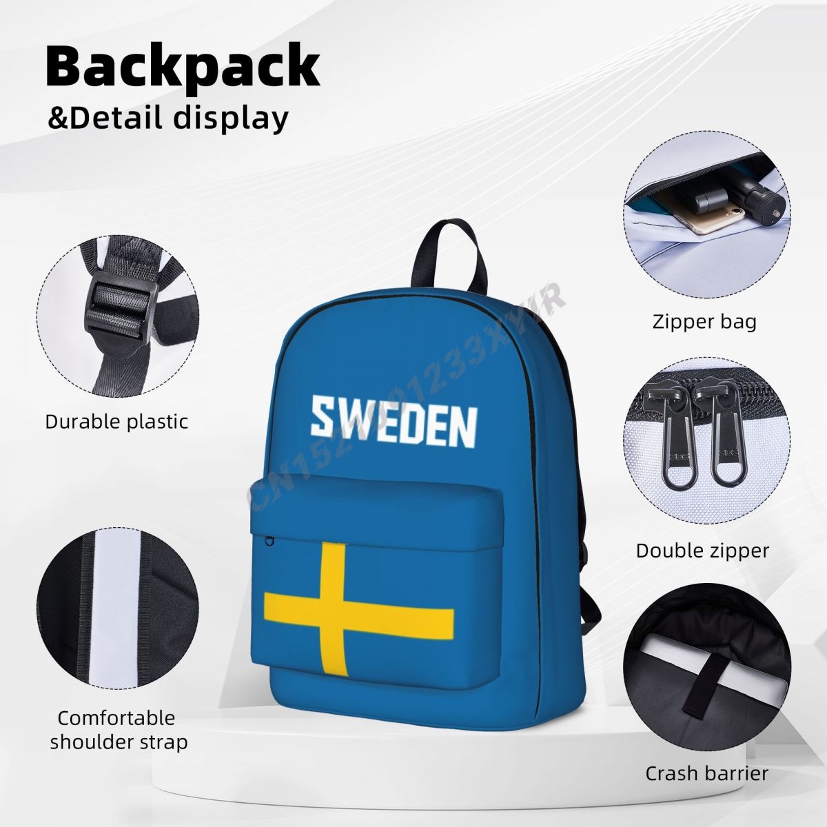 Unisex Backpack Sweden Flag Sw - đánh giá và giá Phone Cases Sweden