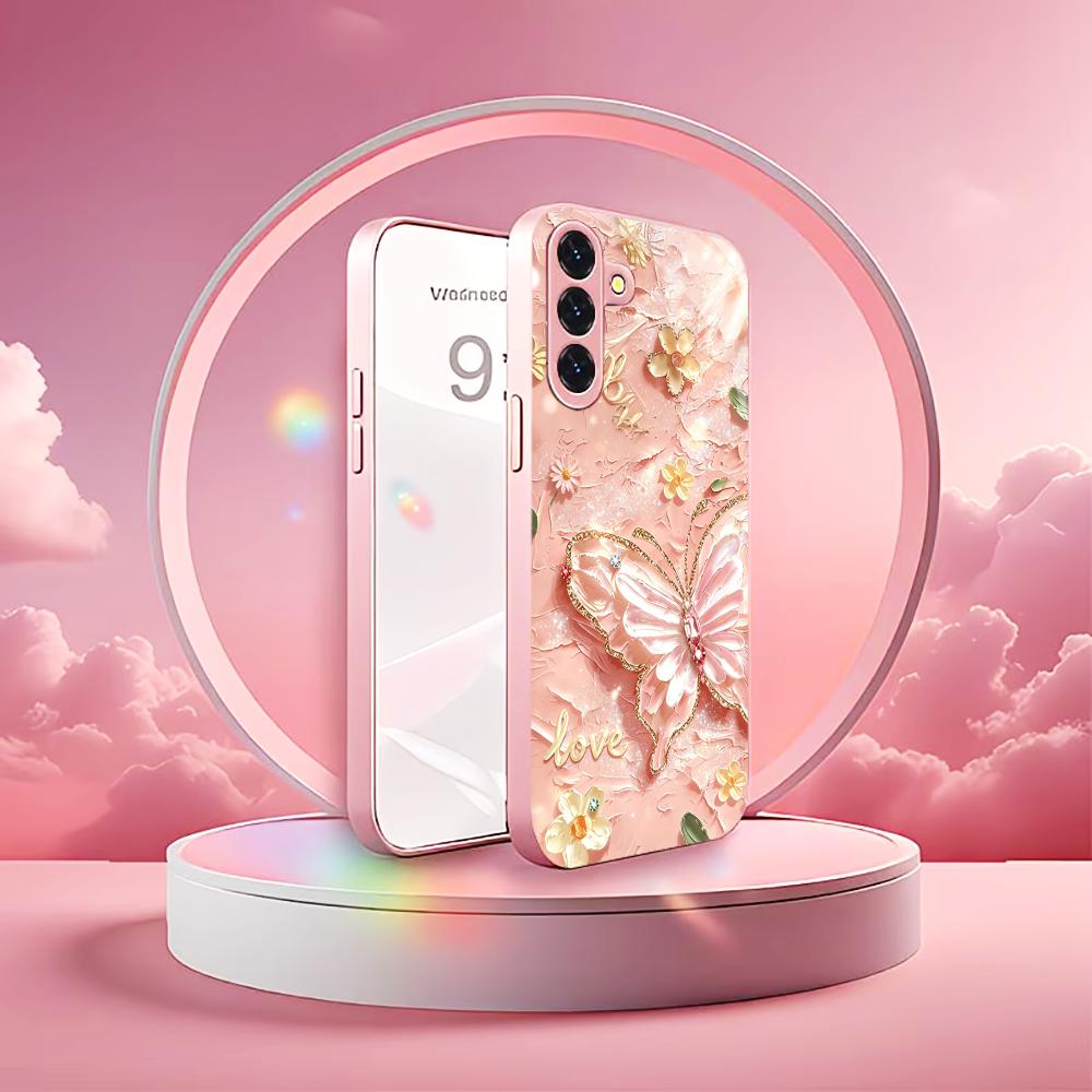 Pink Glitter Butterfly Fashion - đánh giá và giá Phone Cases Quad Lock